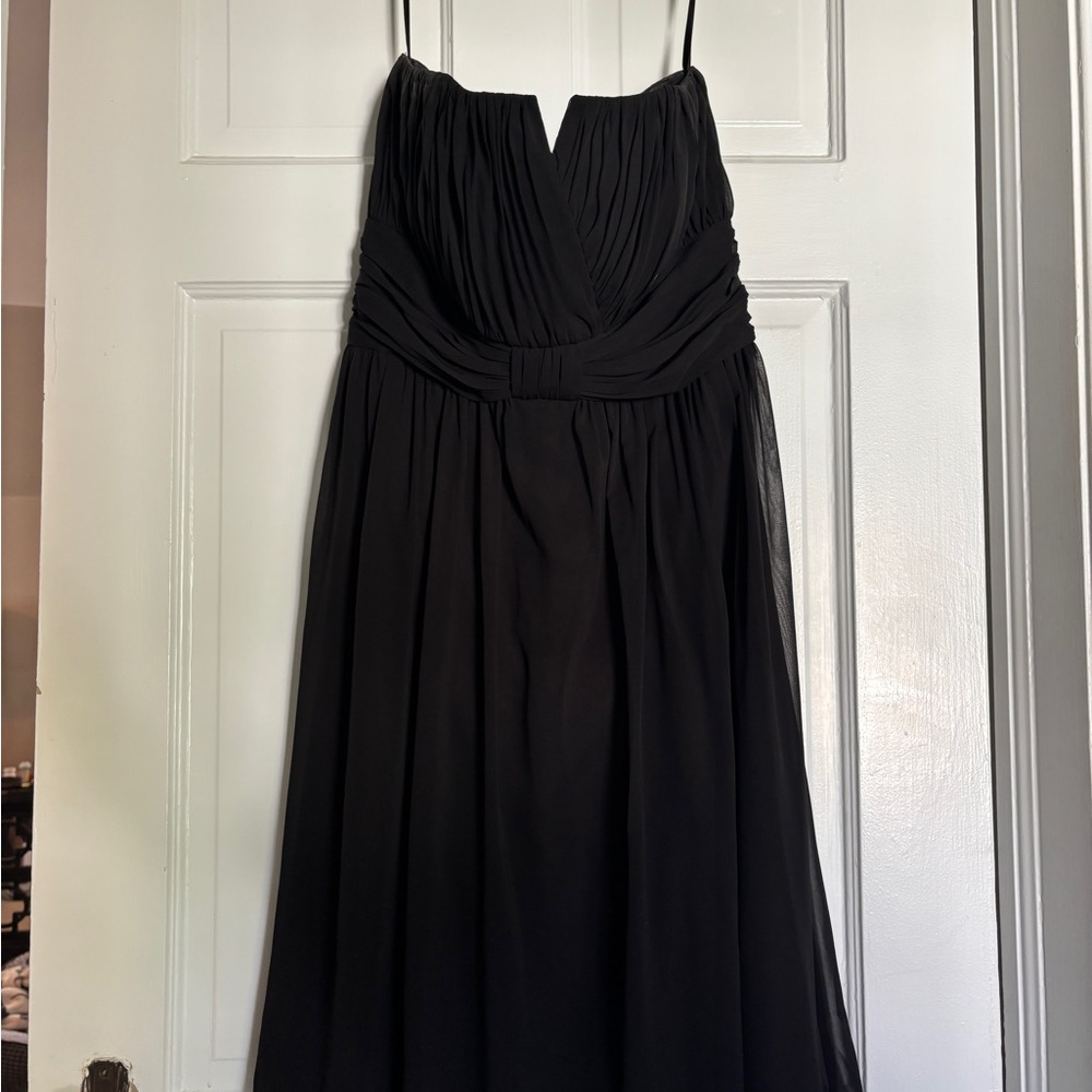 White House Black Market Black Ruched Sundress